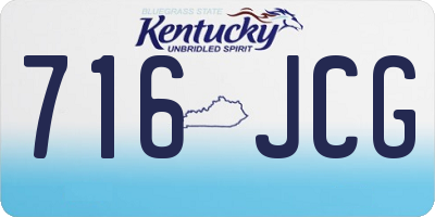 KY license plate 716JCG