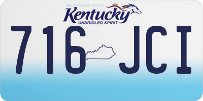 KY license plate 716JCI