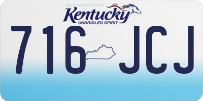 KY license plate 716JCJ