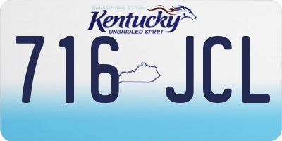 KY license plate 716JCL