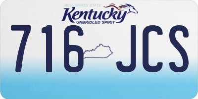 KY license plate 716JCS