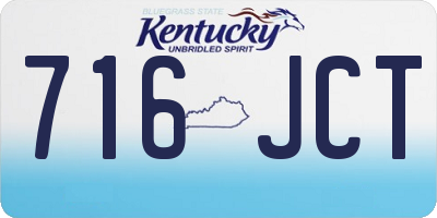 KY license plate 716JCT