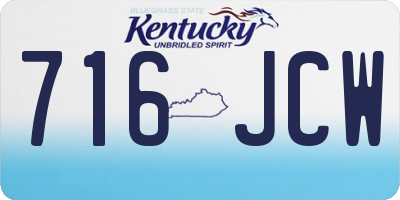 KY license plate 716JCW