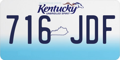 KY license plate 716JDF