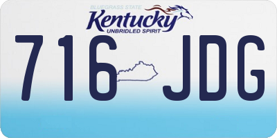 KY license plate 716JDG