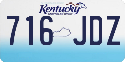 KY license plate 716JDZ