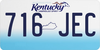 KY license plate 716JEC