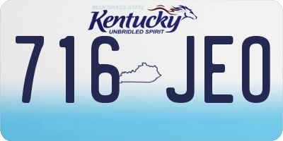 KY license plate 716JEO