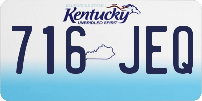 KY license plate 716JEQ