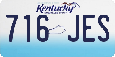 KY license plate 716JES