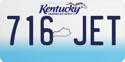 KY license plate 716JET