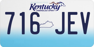 KY license plate 716JEV