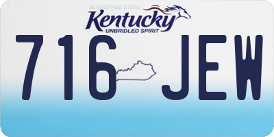 KY license plate 716JEW