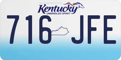 KY license plate 716JFE