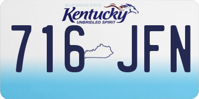 KY license plate 716JFN