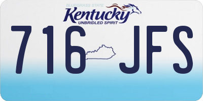 KY license plate 716JFS