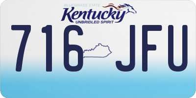 KY license plate 716JFU