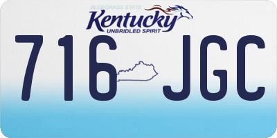 KY license plate 716JGC