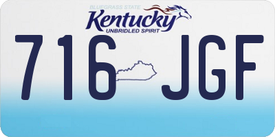 KY license plate 716JGF