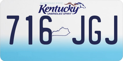 KY license plate 716JGJ