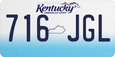 KY license plate 716JGL