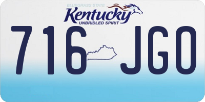 KY license plate 716JGO