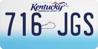 KY license plate 716JGS
