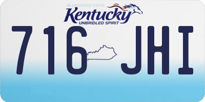 KY license plate 716JHI