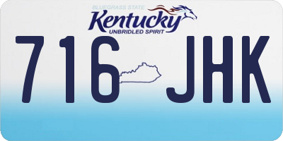 KY license plate 716JHK