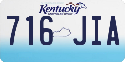 KY license plate 716JIA