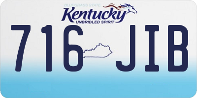KY license plate 716JIB