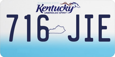 KY license plate 716JIE