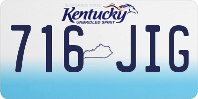 KY license plate 716JIG