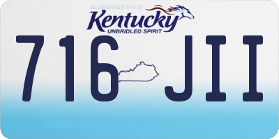 KY license plate 716JII