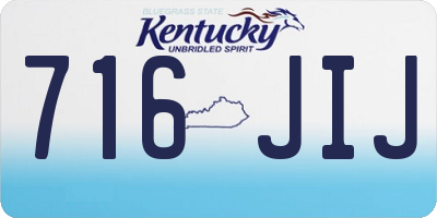 KY license plate 716JIJ