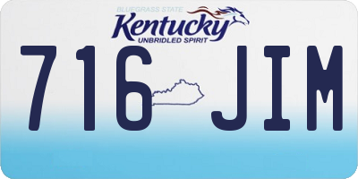 KY license plate 716JIM