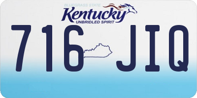 KY license plate 716JIQ