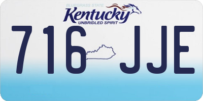 KY license plate 716JJE