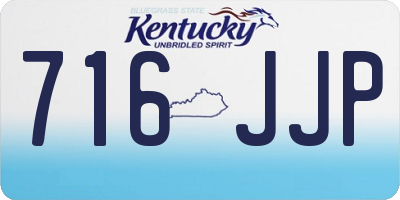 KY license plate 716JJP