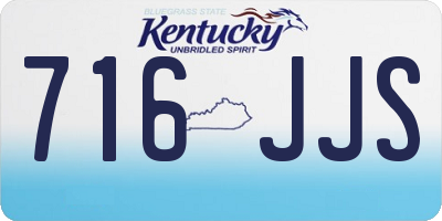 KY license plate 716JJS