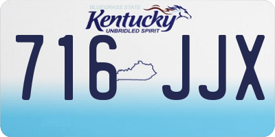 KY license plate 716JJX