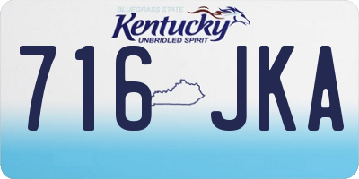 KY license plate 716JKA