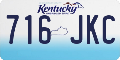 KY license plate 716JKC