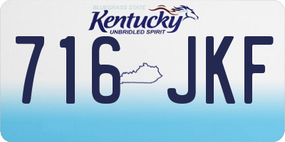 KY license plate 716JKF