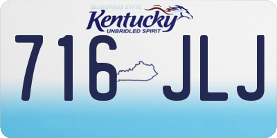 KY license plate 716JLJ
