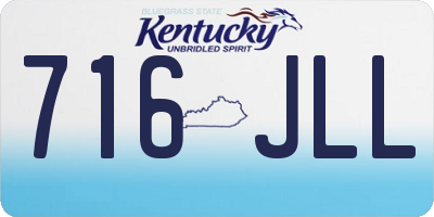 KY license plate 716JLL