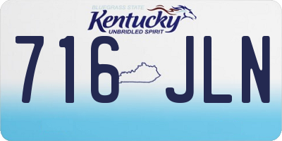 KY license plate 716JLN