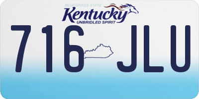 KY license plate 716JLU