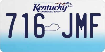 KY license plate 716JMF