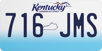 KY license plate 716JMS